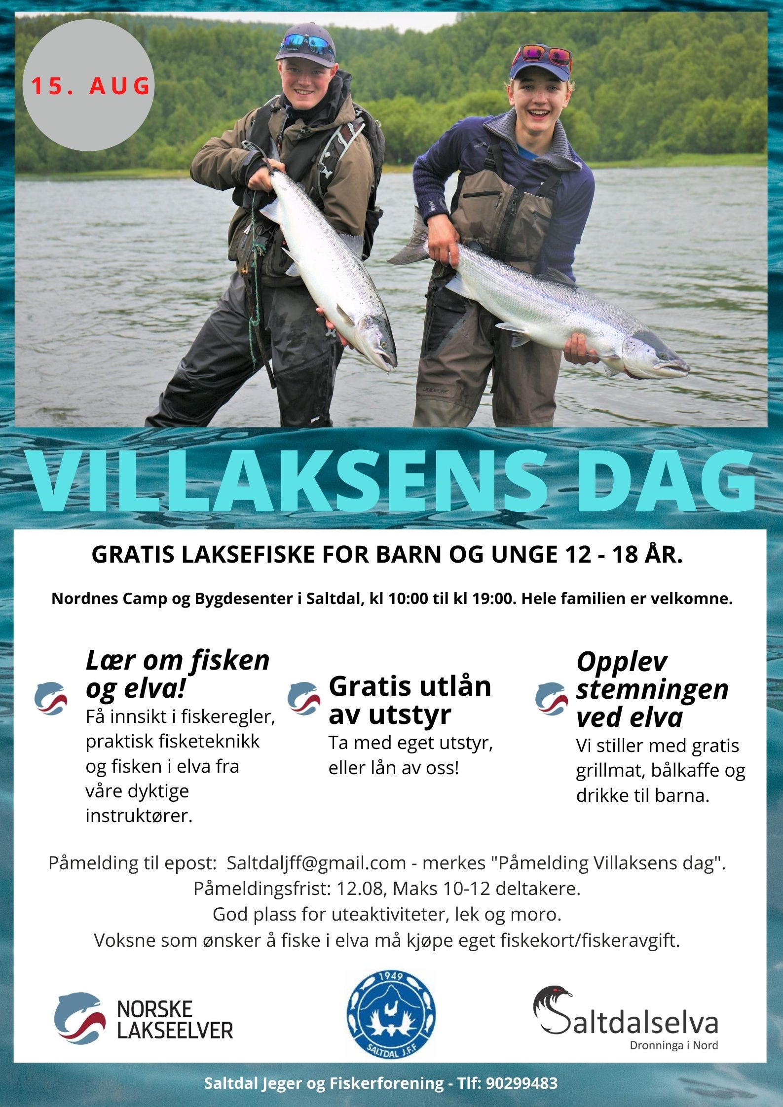Plakat Villaksens dag Saltdalselva 2020