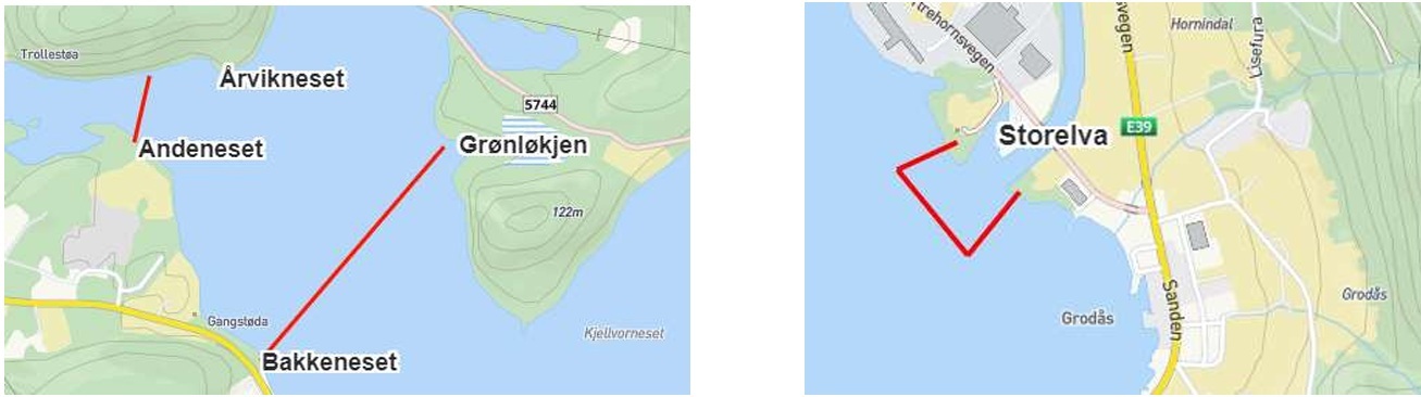 Kart Hornidalsvatnet