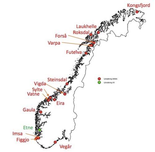 PIT- prosjektene til NINA er landsdekkende.