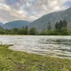 Lærdalselva med fiskar Vidar Lillevik