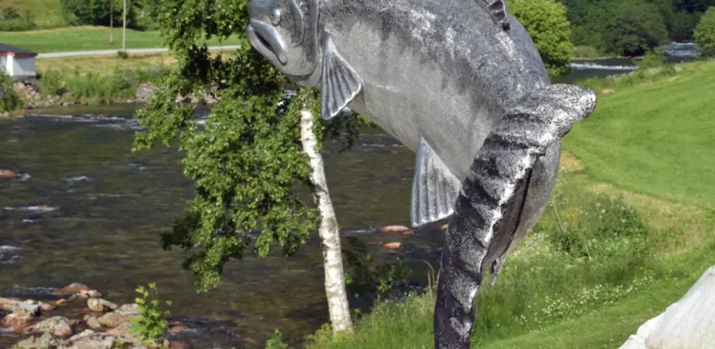 Lakseskulptur Toåa
