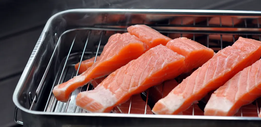 Laks på grillen.