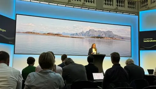 Fiskeriministeren under innspillsmøte om Havbruksmeldingen